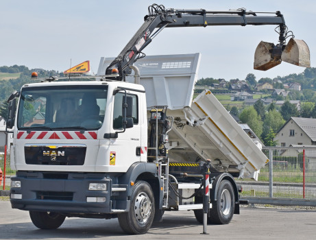 MAN TGM 18.290 * WYWROTKA 4,00 m + BORDMATIC * HIAB 088 B - 2 CL * STAN BDB