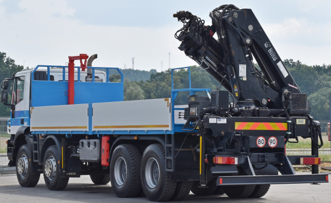 Iveco TRAKKER 410 * SKRZYNIA 7,20 m + HIAB 244 EP - 4 HIDUO + PILOT / 8x4