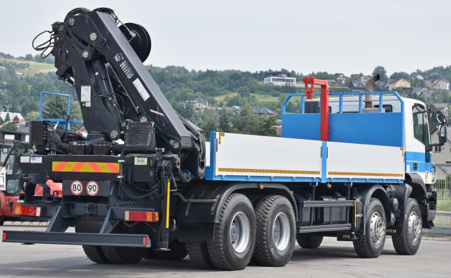 Iveco TRAKKER 410 * SKRZYNIA 7,20 m + HIAB 244 EP - 4 HIDUO + PILOT / 8x4