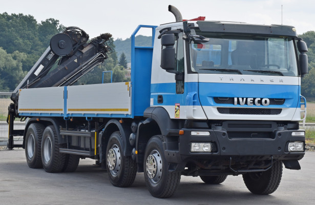 Iveco TRAKKER 410 * SKRZYNIA 7,20 m + HIAB 244 EP - 4 HIDUO + PILOT / 8x4