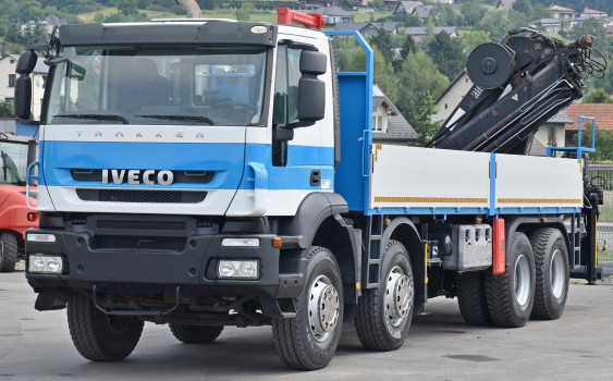 Iveco TRAKKER 410 * SKRZYNIA 7,20 m + HIAB 244 EP - 4 HIDUO + PILOT / 8x4