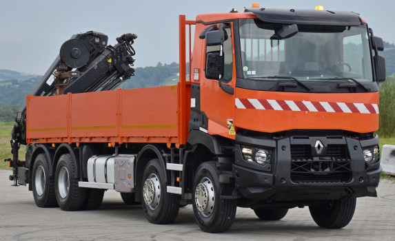 Renault C 430 * SKRZYNIA 7,30 m * HIAB 211 EP - 4 HIDUO + PILOT / 8x4