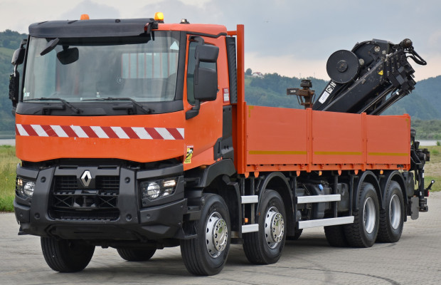 Renault C 430 * SKRZYNIA 7,30 m * HIAB 211 EP - 4 HIDUO + PILOT / 8x4