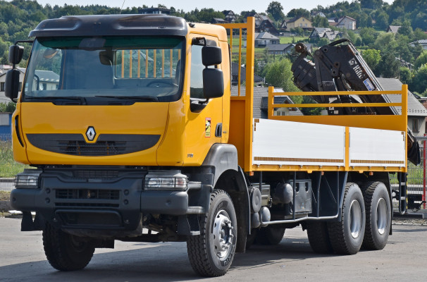 Renault Kerax 370 DXI * SKRZYNIA + HIAB 166 E - 3 HIDUO + PILOT / 6x4