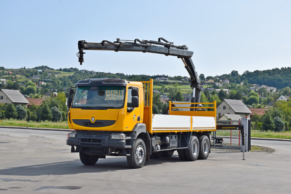 Renault Kerax 370 DXI * SKRZYNIA + HIAB 166 E - 3 HIDUO + PILOT / 6x4