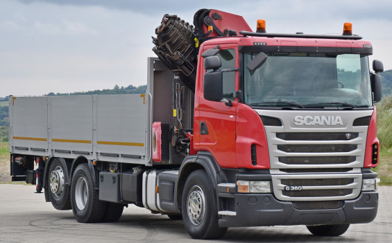 SCANIA G 360 * SKRZYNIA 6,50 m * PK 29002 + PILOT + WINDA * STAN BDB