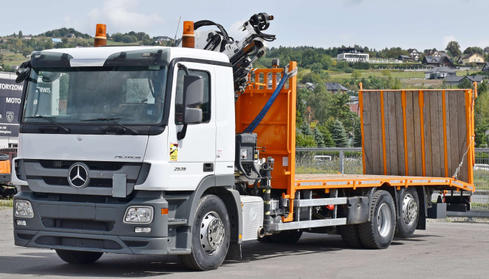 MERCEDES ACTROS 2536* LAWETA 7,90m + HIAB 166 ES - 4 HIDUO/PILOT * STAN BDB