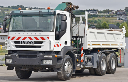 Iveco TRAKKER 360 * WYWROTKA 5,20m + BORDMATIC * PK 16502 + PILOT / 6x4