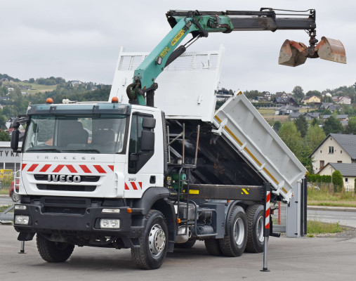 Iveco TRAKKER 360 * WYWROTKA 5,20m + BORDMATIC * PK 16502 + PILOT / 6x4