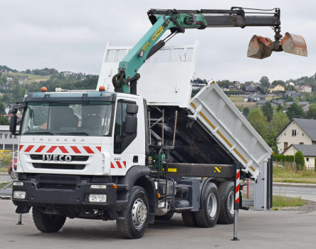 Iveco TRAKKER 360 * WYWROTKA 5,20m + BORDMATIC * PK 16502 + PILOT / 6x4