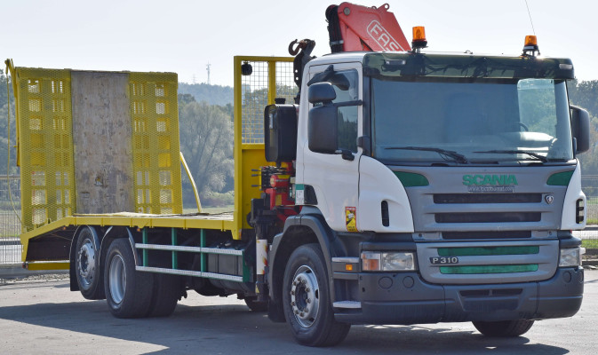 SCANIA P310 * LAWETA 7,50 m + FASSI F170A.22 + PILOT * STAN BDB