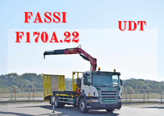 SCANIA P310 * LAWETA 7,50 m + FASSI F170A.22 + PILOT * STAN BDB