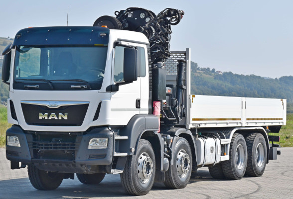 MAN TGS 35.400 SKRZYNIA 6,20 m + HIAB 322 E - 7 HIDUO + PILOT / 8x4