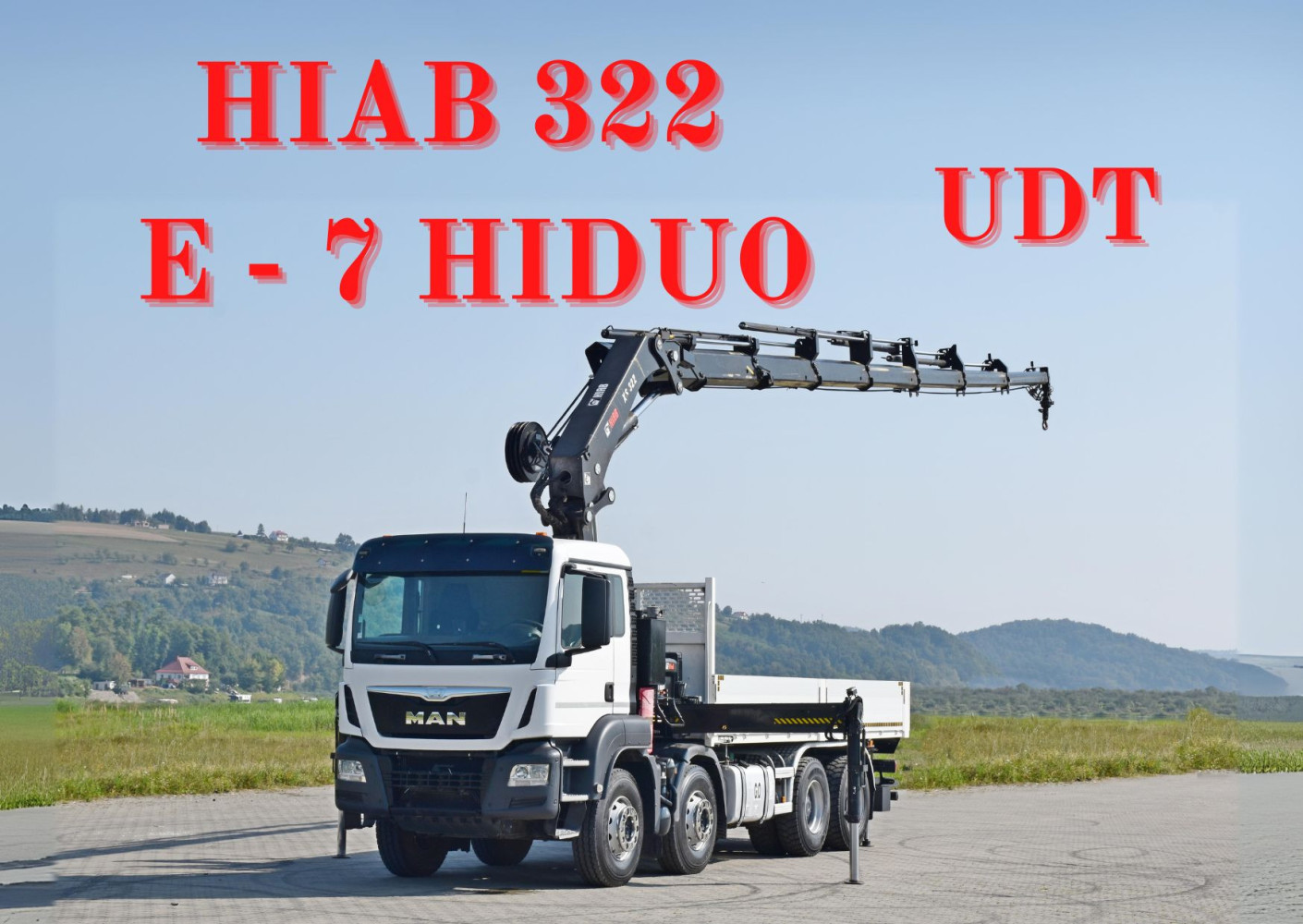 MAN TGS 35.400 SKRZYNIA 6,20 m + HIAB 322 E - 7 HIDUO + PILOT / 8x4