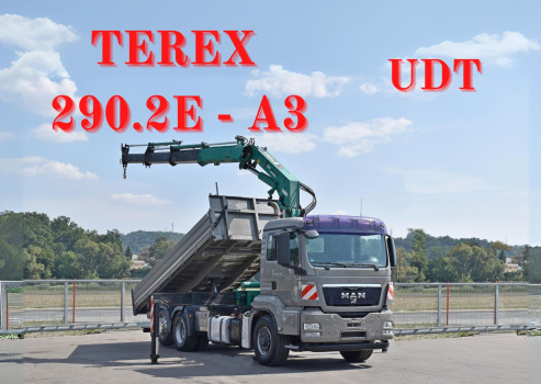 MAN TGS 26.400 * WYWROTKA 5,70 m + TEREX 290.2 E - A 3 + PILOT * 6x4 *STAN BDB