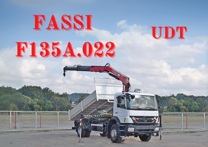 Mercedes AXOR 1829 * WYWROTKA 4,85 m * FASSI F135A.022 + PILOT