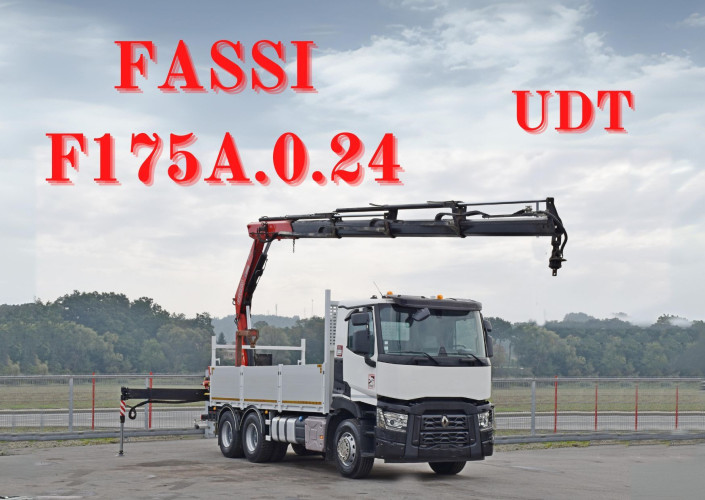 Renault C 380 * SKRZYNIA 5,45 m + FASSI F 175A.0.24 + PILOT *  6x4