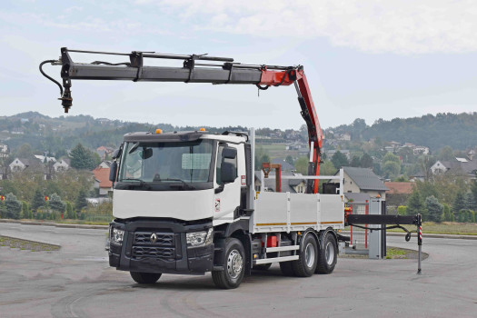 Renault C 380 * SKRZYNIA 5,45 m + FASSI F 175A.0.24 + PILOT *  6x4