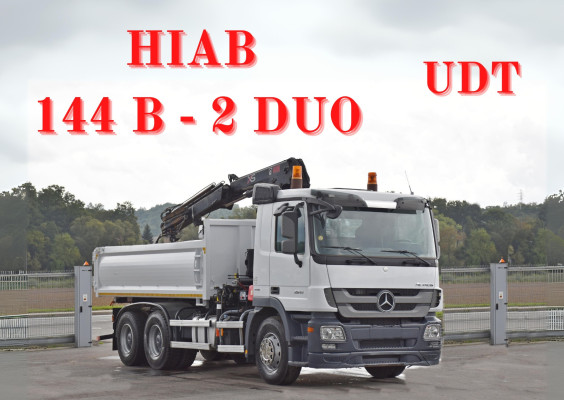 Mercedes Actros 2641 * WYWROTKA 4,90 m * HIAB 144 B-2 DUO * 6x4