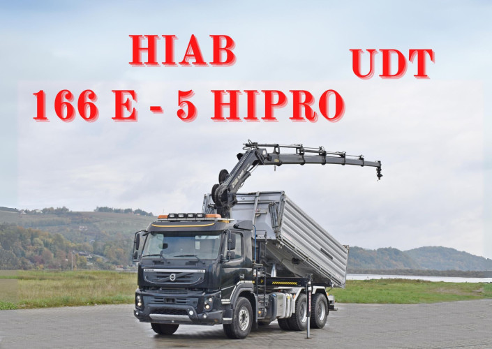 Volvo FMX 410 * WYWROTKA 5,10 m + HIAB 166 E-5 HIPRO + PILOT / 6x4