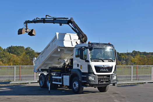 MAN TGS 33.360 * WYWROTKA 4,80 m + HIAB X-DUO 148 B-3 / 6x4 * STAN BDB