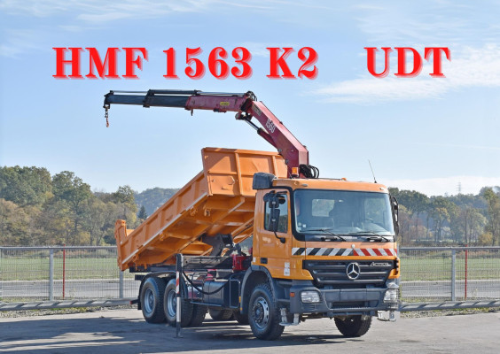 Mercedes Actros 3336 * HMF 1563 K2 + BORDMATIC / 6x4