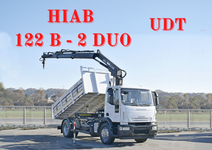 Iveco Eurocargo 180E28* WYWROTKA 4,40 m + HIAB 122 B-2 DUO * STAN BDB