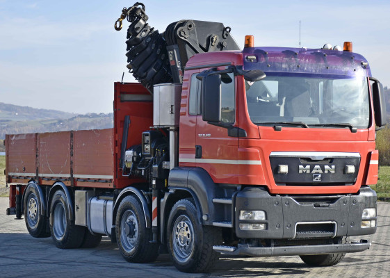 MAN TGS 35.400 * SKRZYNIA 5,20 m * HIAB 477 E-8 HIPRO + PILOT * 8x4