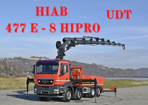 MAN TGS 35.400 * SKRZYNIA 5,20 m * HIAB 477 E-8 HIPRO + PILOT * 8x4