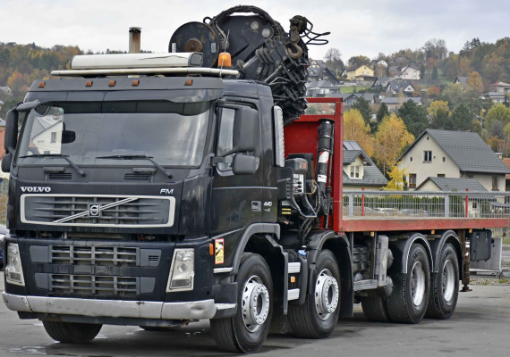 Volvo FM 440 * PLATFORMA 7,30 m * HIAB 377 E - 7 HIDUO + PILOT / 8x4