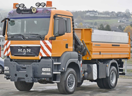 MAN TGS 18.360 * WYWROTKA 4,10 m * HIAB 099 HIDUO + PILOT * 4x4 * STAN BDB