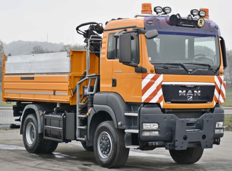 MAN TGS 18.360 * WYWROTKA 4,10 m * HIAB 099 HIDUO + PILOT * 4x4 * STAN BDB