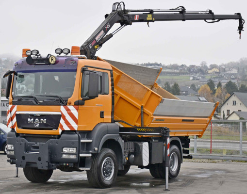 MAN TGS 18.360 * WYWROTKA 4,10 m * HIAB 099 HIDUO + PILOT * 4x4 * STAN BDB