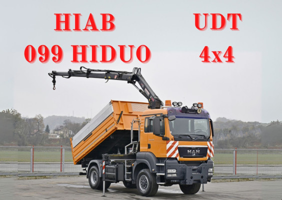 MAN TGS 18.360 * WYWROTKA 4,10 m * HIAB 099 HIDUO + PILOT * 4x4 * STAN BDB