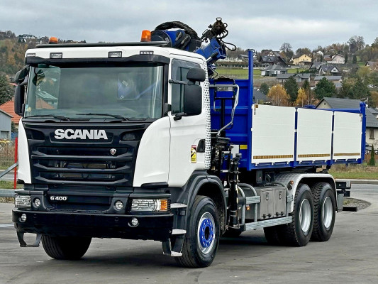 SCANIA G 400 * WYWROTKA 6,30 + HIAB 166 ES - 3 HIPRO + PILOT * 6x4