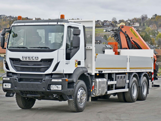 Iveco TRAKKER 410 * SKRZYNIA 6,75 m + PK 22002 - EH D + PILOT/ 6x4