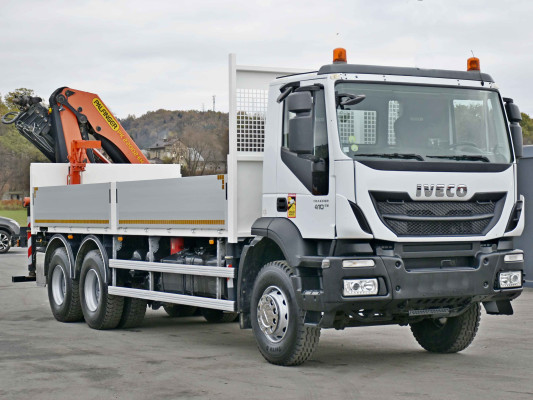 Iveco TRAKKER 410 * SKRZYNIA 6,75 m + PK 22002 - EH D + PILOT/ 6x4