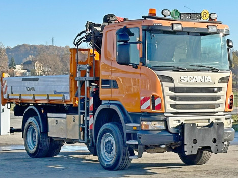 SCANIA G 360 * WYWROTKA 4,10 m + PK 11002 B + PILOT * 4x4