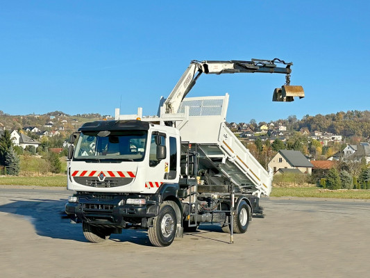 Renault KERAX 370 * WYWROTKA 4,70m + BORDMATIC * FASSI F130A.23 + PILOT