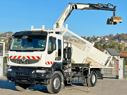 Renault KERAX 370 * WYWROTKA 4,70m + BORDMATIC * FASSI F130A.23 + PILOT