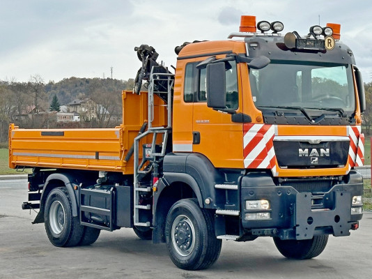 MAN TGS 18.360 * WYWROTKA 4,10 m * HIAB 099 E - 3 HIDUO + PILOT * 4x4 * STAN BDB