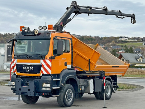 MAN TGS 18.360 * WYWROTKA 4,10 m * HIAB 099 E - 3 HIDUO + PILOT * 4x4 * STAN BDB