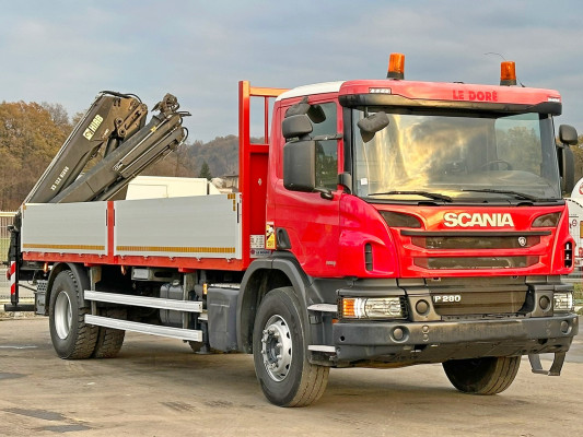 SCANIA P 280 * HIAB 122 E - 2 HIDUO + PILOT * STAN BDB