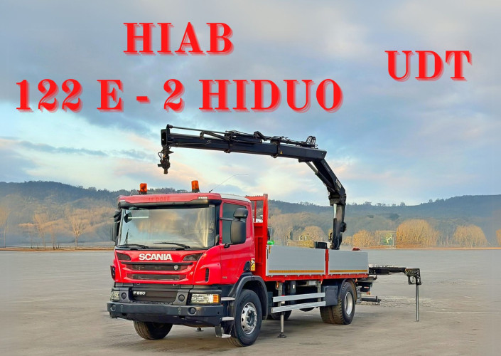 SCANIA P 280 * HIAB 122 E - 2 HIDUO + PILOT * STAN BDB