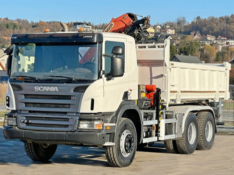 SCANIA P 360 * WYWROTKA 4,70 m + PK 13001 - KA + PILOT * 6x4