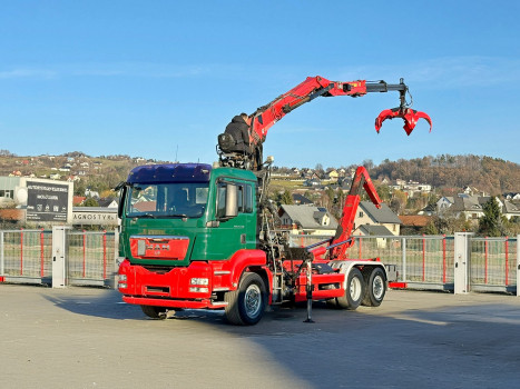 MAN TGS 26.480 * HAKOWIEC  + ŁYŻKA * JONSERED 1620 Z * STAN BDB