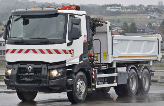 RENAULT C 380 * WYWROTKA 5,10 m + FASSI F175.0.2 + PILOT * STAN BDB! /6x4