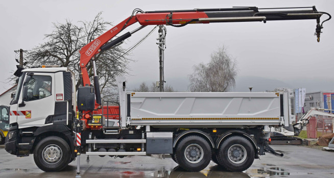 RENAULT C 380 * WYWROTKA 5,10 m + FASSI F175.0.2 + PILOT * STAN BDB! /6x4