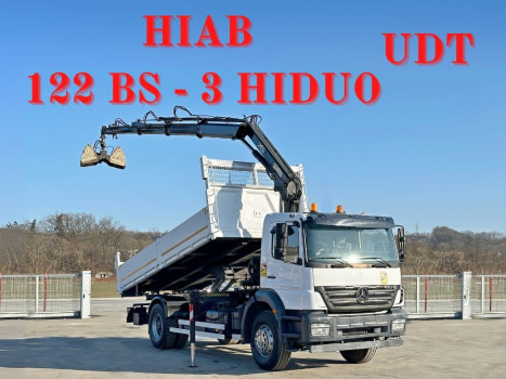 Mercedes AXOR 1828 * HIAB 122 BS - 3 HIDUO + PILOT * STAN BDB