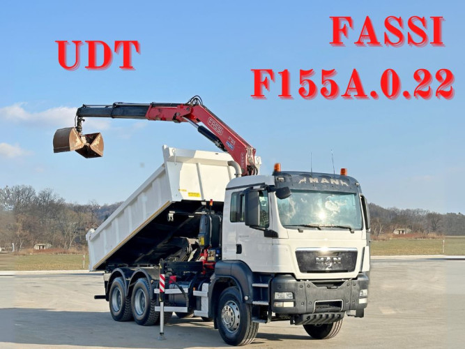 MAN TGS 33.440 * WYWROTKA 4,90 m * FASSI F155A.0.22 + PILOT / 6x4